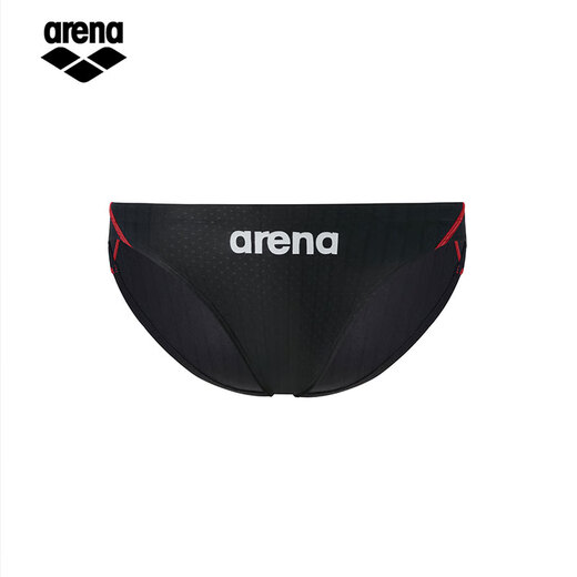Bañador número 25 para hombre nuevo de Arena, competitivo, simple y suave, bañador triangular de entrepierna alta para entrenamiento para principiantes, negro y rojo (BKRD) XL