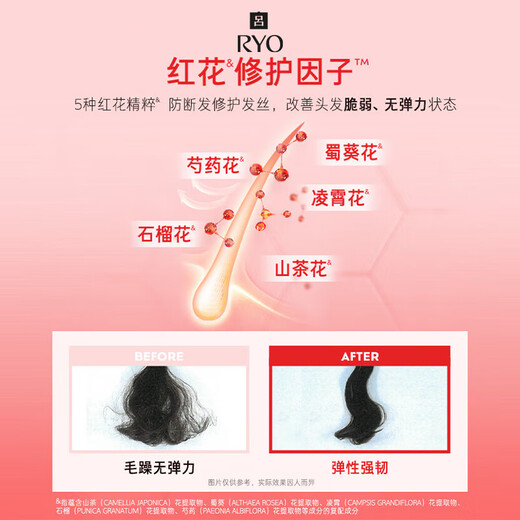 RYO (RYO) Red Lu Repair Daño El acondicionador de champú mejora el kit de lavado de frizz Lavado 400 ml + 400 ml