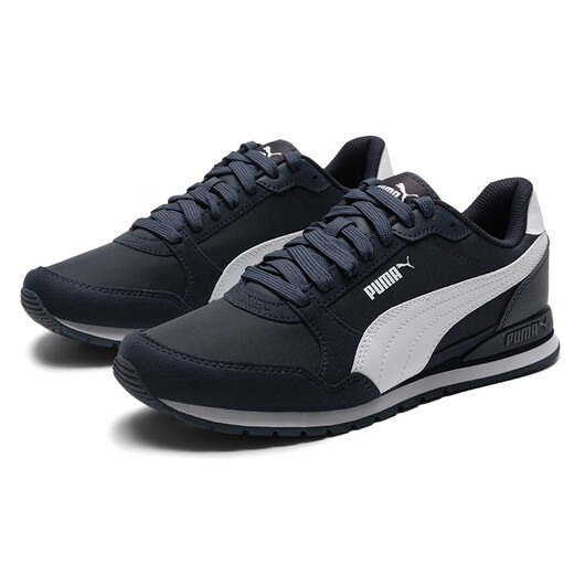 彪马（PUMA）男鞋女鞋 2025秋季新款低帮运动鞋轻便透气跑步鞋复古休闲鞋子男 384857-02/ 午夜蓝-彪马白 35.5
