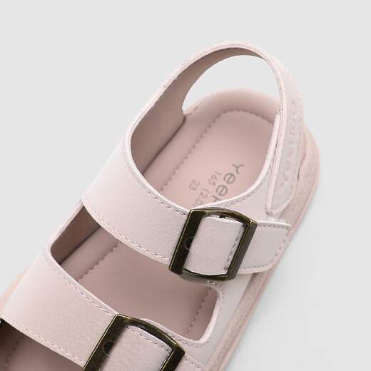YEEHOO children's shoes, children's sandals, boys' summer new breathable baby soft sole anti-slip baby girl's shoes Velcro, pink size 23, recommended foot length 14.3-14.8