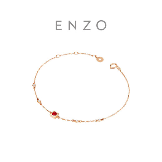 Chow Tai Fook ENZO 18K gold ruby diamond bracelet simple and versatile for women EZV8986