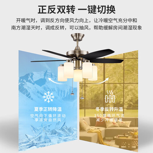 Yongyi yufeng Fan Light Restaurante europeo Simple Techo ventilador Ligero de la sala de estar Light Light Ancique de la antigua