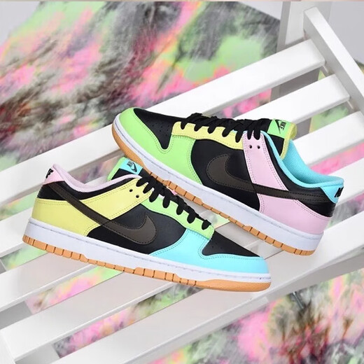 耐克（NIKE）Dunk Low GS大童黑白熊猫复古休闲滑板鞋 RJ CZ2496-001 38.5