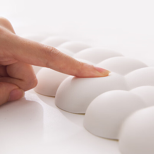 Shanye Yunduo Repose-Poignet pour Clavier, Ensemble d'oreillers pour Mains de Souris en Trois pièces pour Filles, avec Dessous de Verre, Fond antidérapant, Lavable, Mousse à mémoire de Forme, Cuir PU, Blanc Perle