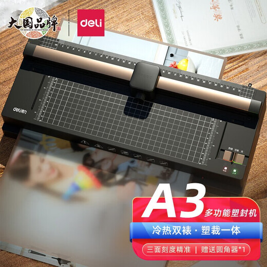 DELI得力A4/A3塑封机相片过塑机照片文件覆膜机过胶机家用办公压膜机 得力3893/A4