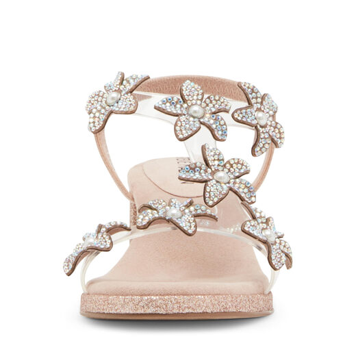 Steve Madden Girls' Smart Heel Sandals, Blush, 4 Big Kids Blush 4 Big Kids