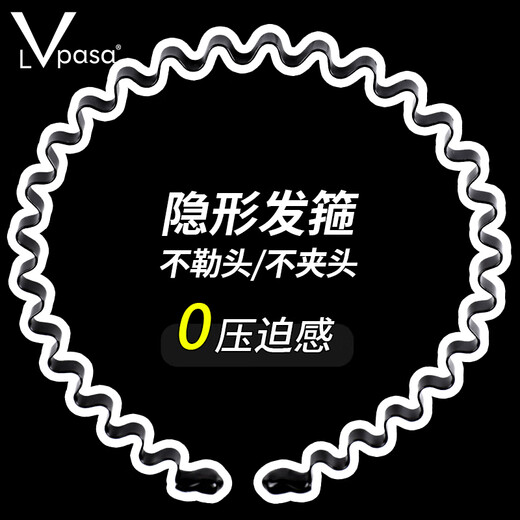 LVPASA Men's Hairband Men's Broken Hairpin Sports Wave Black Face Wash Headband Women's Hair Bundle Hairpin Short Hair Headwear Hairpin 2pcs Wavy Thickened Style