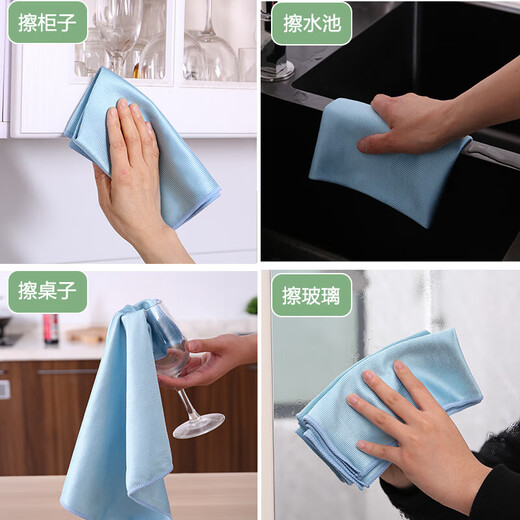 TOMMY DUCK's special glass wiping rag leaves no watermarks, no water marks, absorbs water and does not shed lint, wipes mirrors and wipes table towels