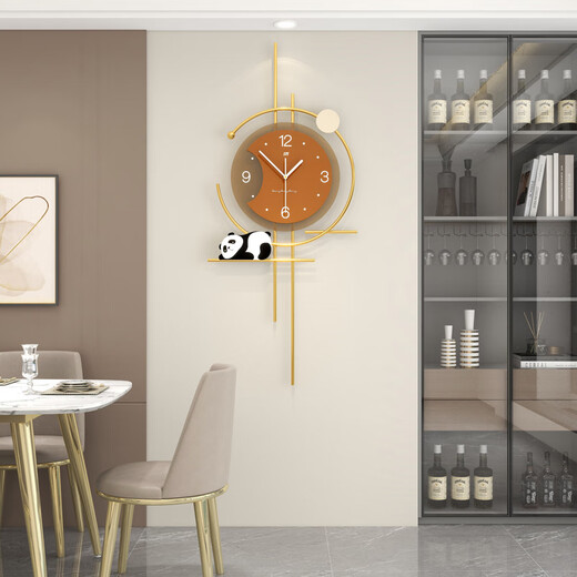 Jiujiuda 2025 Nouvelle horloge simple moderne Salon salon Crème Style Flower Decoration Mur Horloge personnalisée Mur créatif Home Utilisation du WM841 (38x88cm)