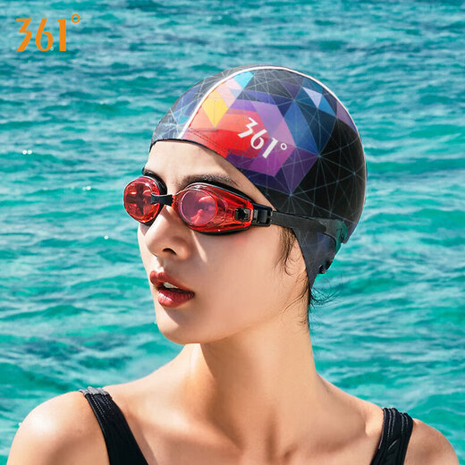 361 adult swimming cap fashion trend professional comfortable long hair swimming cap unisex cloth cap black