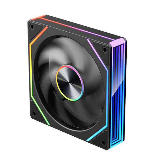Wanjia Prism 8Pro ARGB fan black reverse blade chassis cooling 12CM fan divine light synchronization 5V3-pin ARGB PWM temperature control speed regulation