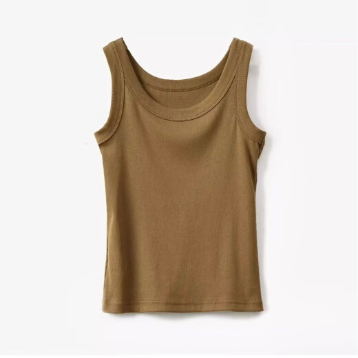 Summer Nuevo chaleco sin mangas de algodón para mujeres que usan una camisa base con un ajuste delgado y versátil atuendo de mujeres de mujeres Z Yuren 1050 White L