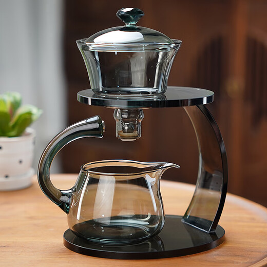 Quandu Automatic Tea Maker Glass Tea Set Lazy Automatic Magnetic Teapot Simple Kung Fu Tea Set