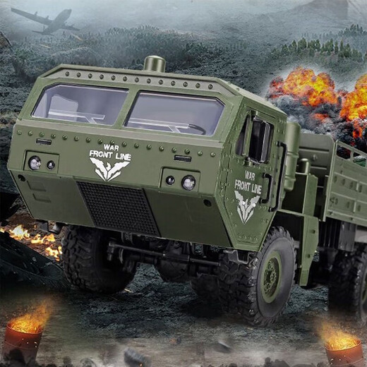 JJR/C Kindermilitärwagen Hochleistungssteuer Sechsrad Offroad Climbing Auto Fernbedienung Auto Boy Spielzeugauto 46 cm Dongfeng neun Militärkarte