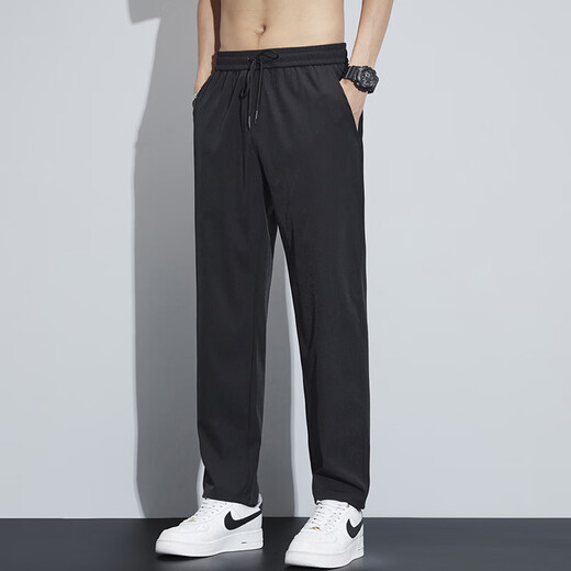 Pantalon dynamique nord (nord dynamique) pour le printemps et l'été masculin nouveau pantalon droit noir noir pour pantalon décontracté pour hommes glaciaire Sports à séchage rapide pantalon tombant 719 Style de printemps à cravate noire 3xl Convient pour 150-165 Jin [Jin est égal à 0,5 kg]