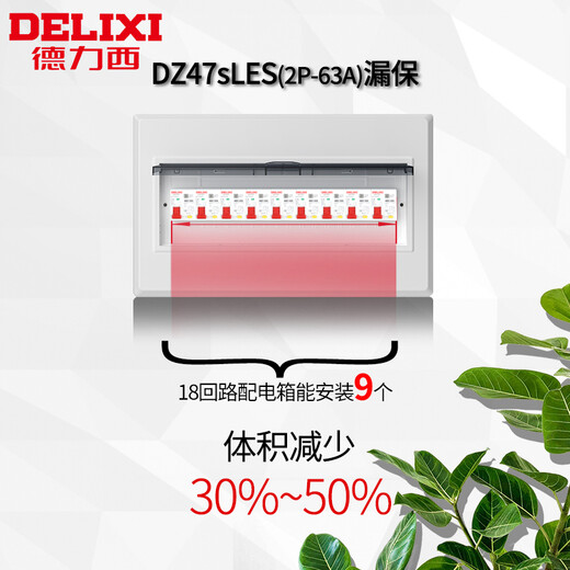DELIXI ELECTRIC DZ47SLES-2P-C32-30mA-AC type upgraded small size leakage protection circuit breaker leakage protection air switch