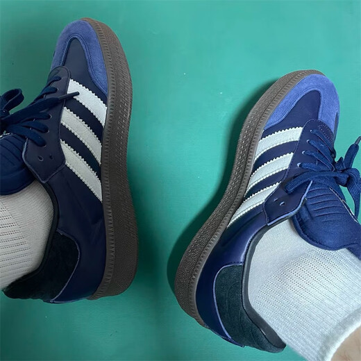 Adidas Clover Men's and Women's Shoes 2024 Summer New Comfortable and Evergrande Board Shoes Low Top German Training Shoes IE9179 JI1349 Black and White Brown Genuine Guaranteed Fake One Penalty 36.5