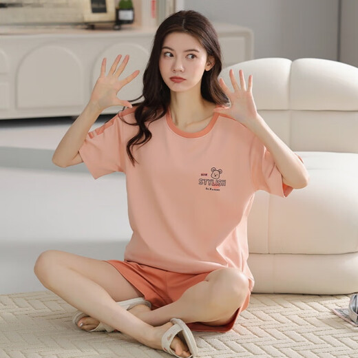 Modal 2025 Nuevo pijama para mujeres en verano pantalones cortos de jaleo de algodón puro para traje de ropa para el hogar portátil Z9853 m [Recomendado para usar 80-100Jin [Jin iguala 0.5 kg]]