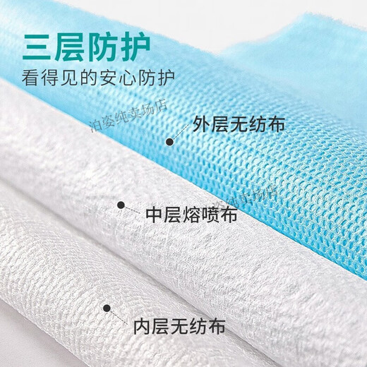 
Surgical mask independent packaging disposable mask three-layer protective dust mask blue sterile independent package 50 10 pieces/bag mask 6167 pack (half of blue and white each)
