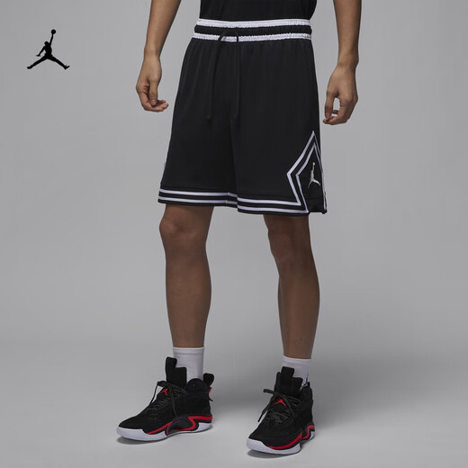 耐克（NIKE）Jordan官方耐克乔丹男子速干网眼布短裤篮球运动裤透气轻便HF9911 010黑/白/白 M