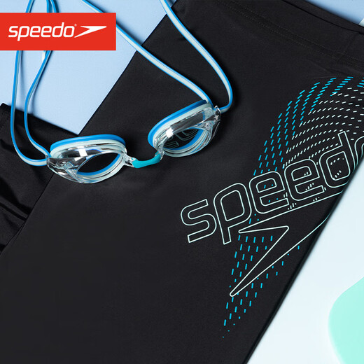 Speedo Speedo men's and women's swimming goggles one-piece swimsuit women's five-point swimming trunks professional training two-piece entry equipment swimming goggles and swimming trunks two-piece suit men's size 36