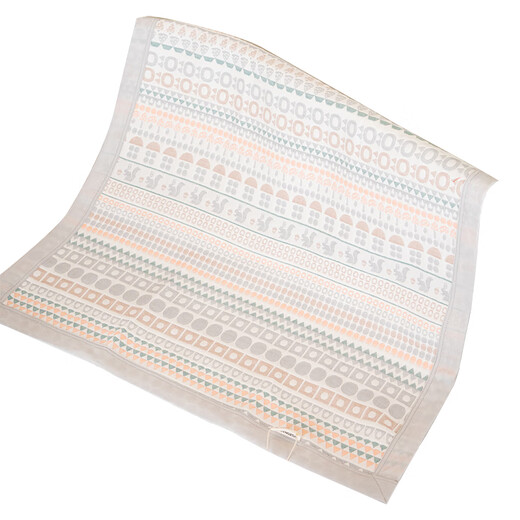 YAZAN crib gauze soft mat sheets maternal and infant category A pure cotton baby nap sheets Squirrel Nuts 90*70CM