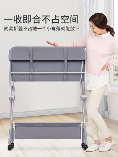 Benmai Diaper Table Baby Care Table Baby Newborn Foldable Multi-Function Touch Table Diaper Change Bath Massage Gray Basic Store