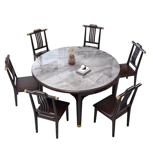 Youkaji Nouvelle table à manger en bois massif de dalle de roche chinoise carrée et rayon à double usage table MW-681 # 1.2M