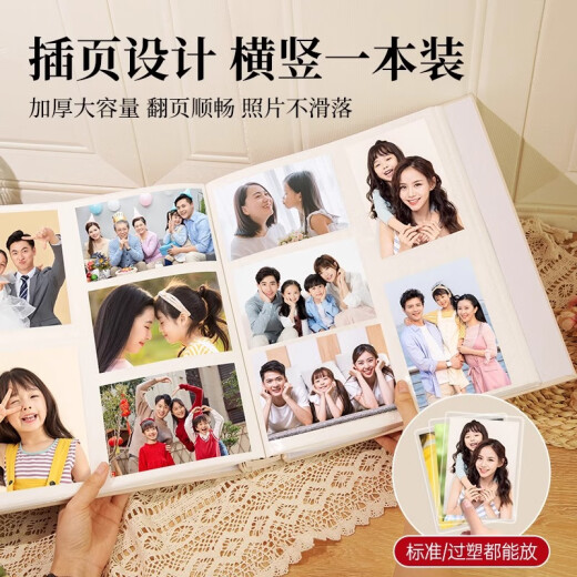 开亿大相册本大容量纪念册家庭1000张插页567810寸照片情侣宝宝成长记录册混合尺寸相片定制收纳册影集 【四口之家】姐妹 礼盒-混装567810寸694张【横竖/塑封】