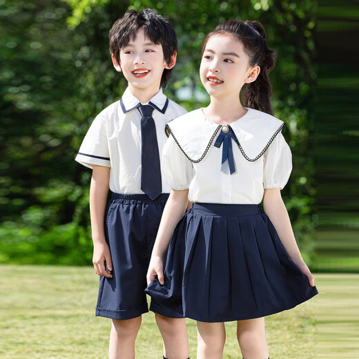 Xinshi -Gruppenkostüm 1. Juni Kinderleistung Kostüm Sommer Kindergarten Abschlussfotos Klassen Kostüm Grundschule Rezitation Chor Wettbewerb Tabelle 6630 Jungen Sets 130 Größen