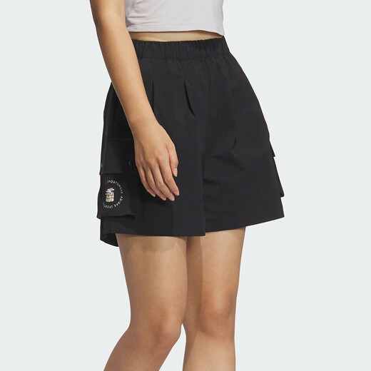 Pantalones de chándal adidas (adidas) pantalones para hombres 2025 verano nuevo tejido transpirable de cinco puntos de cinco puntos entrenamiento de fitness suelto ropa de trabajo casual jl9275/negro m