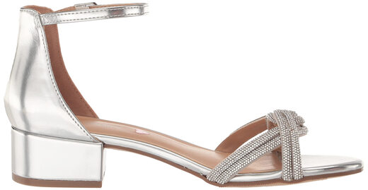 Steve Madden Girls' Shoes Unisex Children's Londynn High Heel Sandals, Silver Silver 13 Little Kid