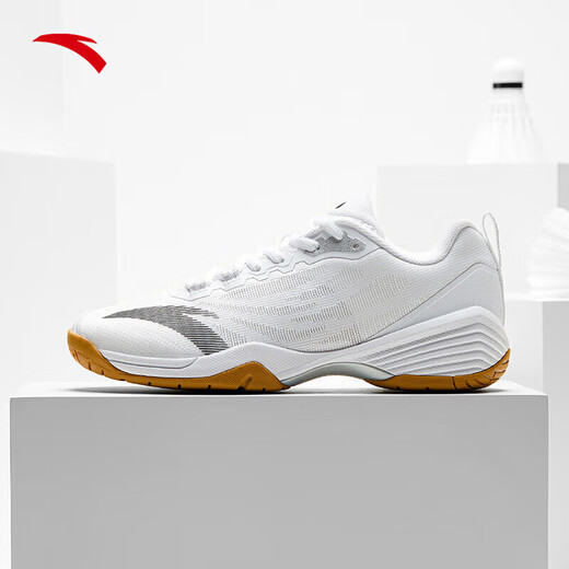 ANTA Aurora Table Tennis Shoes丨Sports Shoes Women's Badminton Shoes 2025 Winter New Training Shoes Pure White/Basic Black-1 38.5