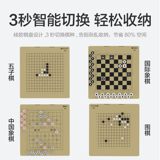 小联猫 ai下棋机器人 智能互动对战 自动围棋机器人 陪伴陪练四合一多用象棋 国际象棋儿童娱乐玩具礼物 三合一【国际象棋】