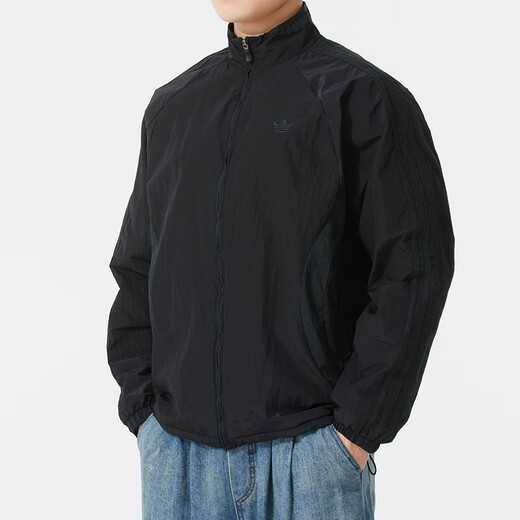 阿迪达斯 （adidas）三叶草男装上衣 25夏季新款舒适透气立领跑步运动服防风夹克外套 JC6221 3XL