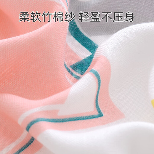 婴儿冰丝盖毯夏季宝宝薄款被子新生儿童推车毯纱布夏凉被空调被 星星熊(1条装)