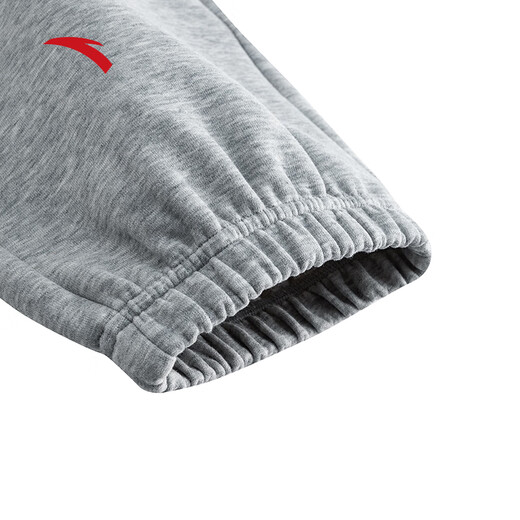 ANTA American retro sports trousers men's trendy casual leggings loose and versatile knitted simple sweatpants I224DZ gray floral gray-1 L (Male 175)