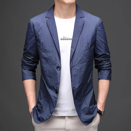 DVHNMK Luxusmarke Herren Sommer neuer dünner Sonnenschutzanzug Herrengeschäft Casual Outdoor Single Blazer Grey [Spot Speed] M 170 [Spot Speed]