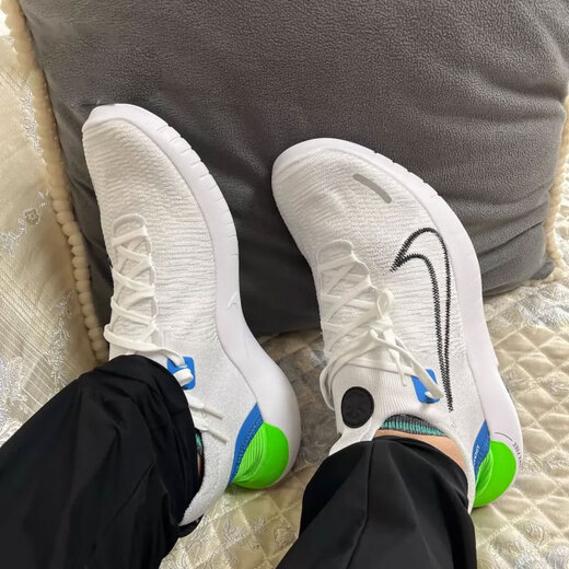
Nike (NIKE) men's shoes 2025 new summer FREE RN FK barefoot sports shoes cushioning running shoes breathable casual shoes FB1276-104 white black blue green 40