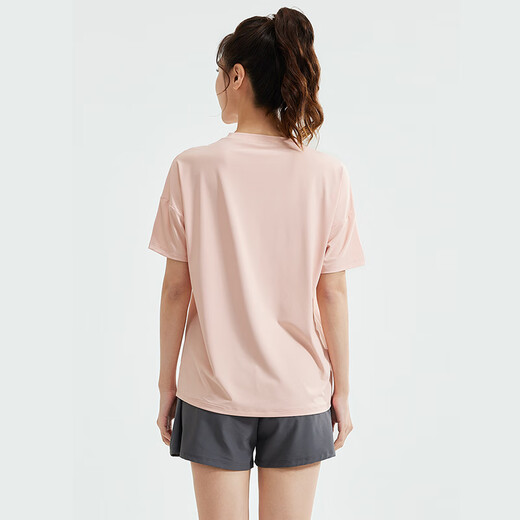 麓格立瑜伽服套装运动套装女健身春夏季宽松显瘦速干衣跑步服普拉提健身 开叉瑜伽短裤套装【粉色】 XL 【建议115-135斤】