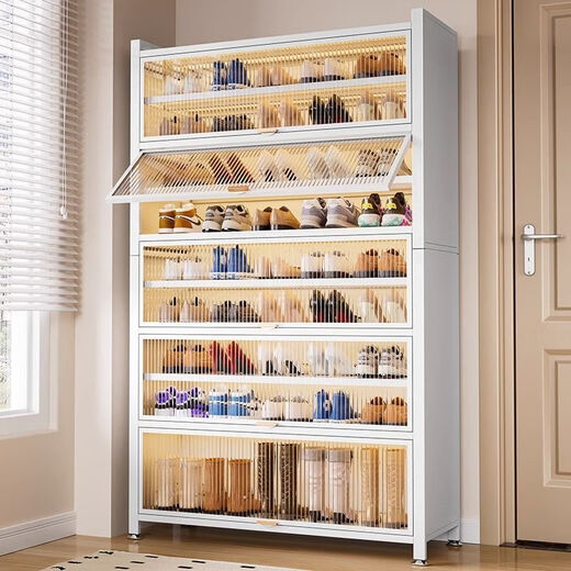 
Yijian steel shoe cabinet door entrance cabinet storage cabinet integrated against the wall multi-layer household shoe rack [thickened carbon steel] 3-layer length 40*width 35*height 80