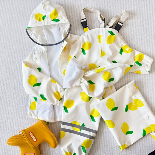 Shantou Lincun 2025 Split Children's Raincoat Male and Female Baby Waterproof Overalls Raincoat Primary School Kindergarten Cherry S1 Piece