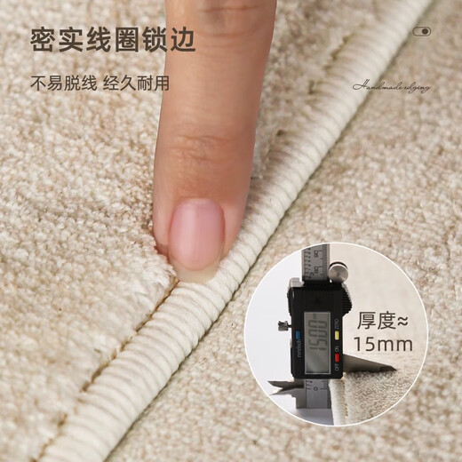 地毯卧室床边毯免洗可擦法式房间沙发茶几毯家用隔音地垫加厚防滑 晴鸢-14116 120x200cm