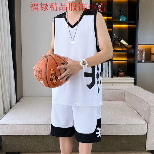 森马（Semir）篮球服套装胖男孩12-15岁青少年学生13冰丝无袖t恤14大童速干球衣 ms869红色上衣+短裤 品质保证 4XL 155-170斤左右