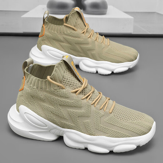 Changxiang Huili Men's Shoes 2025 NUEVO SUMER BRAENTABLE MESH Sports y Coconut Coconut Running Carrete Light Running para hombres RF-AA9909 BEIGE 40