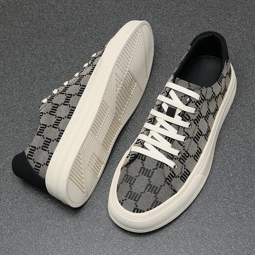 Nosskiss Luxury High-End Brand Men's Shoes 2025 Summer Nuevo zapatos de lona bordado transpirable Hombres Los cómodos zapatos informales de la placa informal suave de los hombres Negro 40 = zapatos de cuero Tamaño 40 zapatos deportivos Tamaño 41