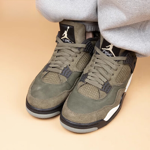 Nike Air Jordan 4 AJ4 Military Green High Top Retro Basketball Schuhe FB9928-200 GS <Zweiter Schiff> 37.5