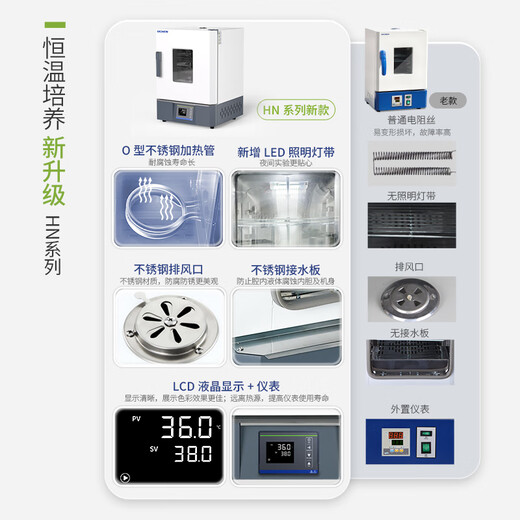 Lichen (LICHEN) electric constant temperature incubator small biochemical mold constant humidity plant seed germination box plant cell laboratory 15.6L LC-HN-25S galvanized inner tank