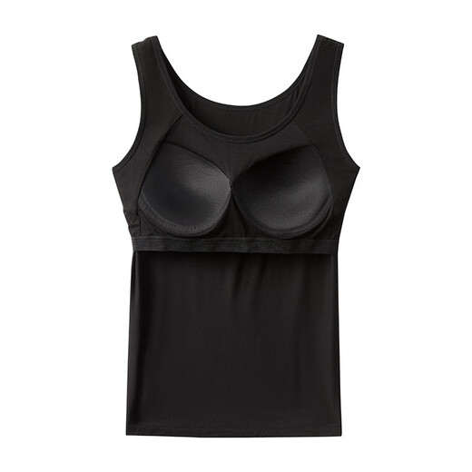 Simplificada 1484 Recompra del chaleco de suspenders de mujeres modales Integrado con almohadilla de cofre Atentable y cómodo estilo chaleco de ajuste de ajuste + Color de la piel M Recomendado 85-105Jin [Jin equivale a 0.5 kg]