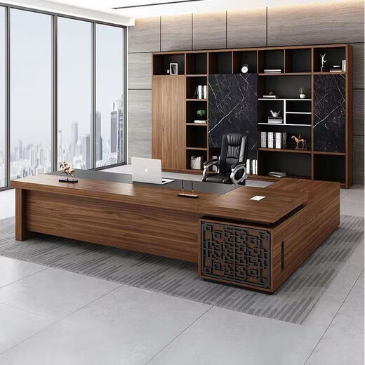 New boss desk simple modern executive desk executive manager desk president office desk and chair combination office furniture 1.6 meters boss desk